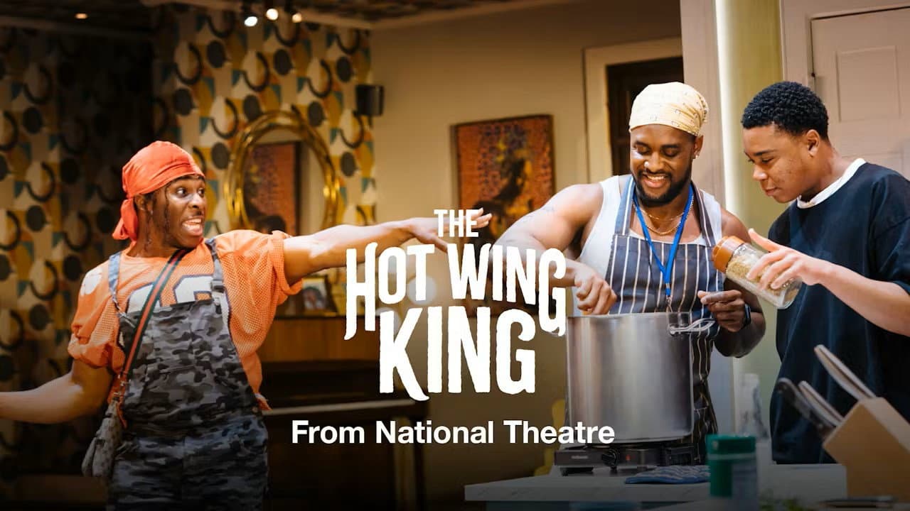 National Theatre Live: The Hot Wing King backdrop